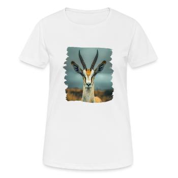 Antilope antilope antilope ouverte - T-shirt respirant Femme - blanc - Devant - AI Model Female 172 dark (172cm)