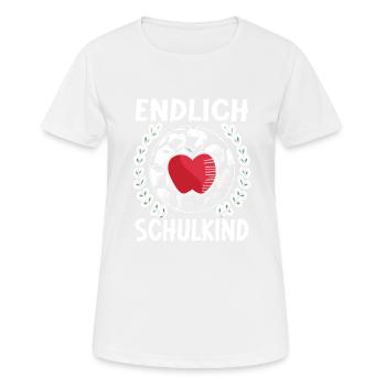 School 1. Grade - Frauen T-Shirt atmungsaktiv - Weiß - Vorne - AI Model Female 172 dark (172cm)