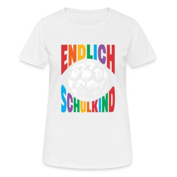 School 1. Grade - Frauen T-Shirt atmungsaktiv - Weiß - Vorne - AI Model Female 172 dark (172cm)