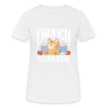 School 1. Grade - Frauen T-Shirt atmungsaktiv - Weiß - Vorne - AI Model Female 172 dark (172cm)