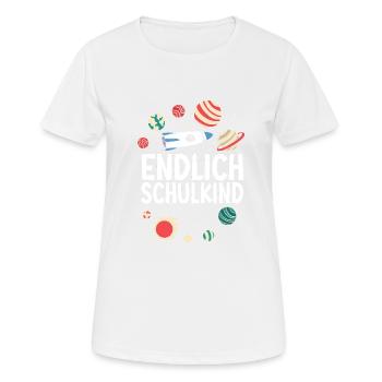 School 1. Grade - Frauen T-Shirt atmungsaktiv - Weiß - Vorne - AI Model Female 172 dark (172cm)