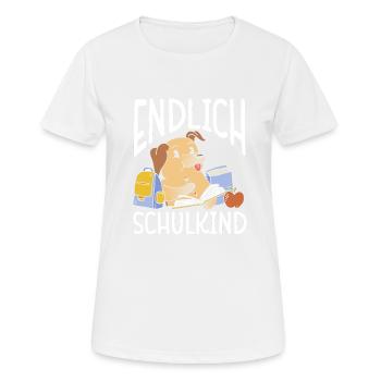 School 1. Grade - Frauen T-Shirt atmungsaktiv - Weiß - Vorne - AI Model Female 172 dark (172cm)