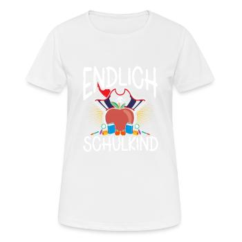School 1. Grade - Frauen T-Shirt atmungsaktiv - Weiß - Vorne - AI Model Female 172 dark (172cm)