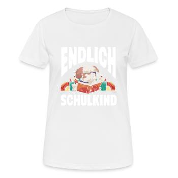 School 1. Grade - Frauen T-Shirt atmungsaktiv - Weiß - Vorne - AI Model Female 172 dark (172cm)