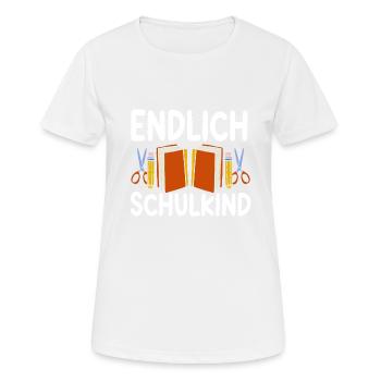 School 1. Grade - Frauen T-Shirt atmungsaktiv - Weiß - Vorne - AI Model Female 172 dark (172cm)