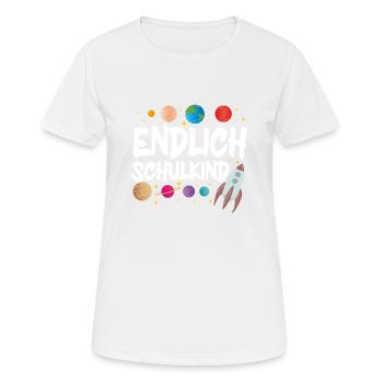 School 1. Grade - Frauen T-Shirt atmungsaktiv - Weiß - Vorne - AI Model Female 172 dark (172cm)