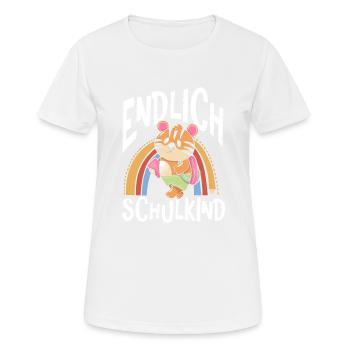 School 1. Grade - Frauen T-Shirt atmungsaktiv - Weiß - Vorne - AI Model Female 172 dark (172cm)