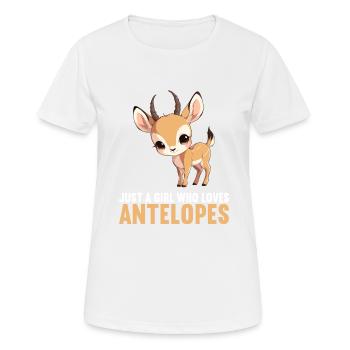 Antilope Antilope ouverte - T-shirt respirant Femme - blanc - Devant - AI Model Female 172 dark (172cm)