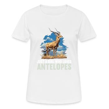 Antilope Antilope ouverte - T-shirt respirant Femme - blanc - Devant - AI Model Female 172 dark (172cm)