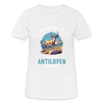 Antilope antilope antilope ouverte - T-shirt respirant Femme - blanc - Devant - AI Model Female 172 dark (172cm)