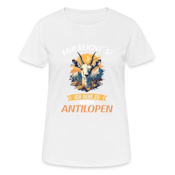Antilope antilope antilope ouverte - T-shirt respirant Femme - blanc - Devant - AI Model Female 172 dark (172cm)