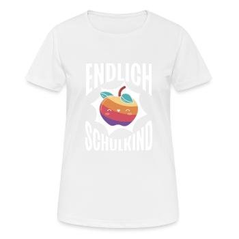 School 1. Grade - Frauen T-Shirt atmungsaktiv - Weiß - Vorne - AI Model Female 172 dark (172cm)