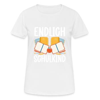 School 1. Grade - Frauen T-Shirt atmungsaktiv - Weiß - Vorne - AI Model Female 172 dark (172cm)