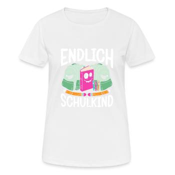 School 1. Grade - Frauen T-Shirt atmungsaktiv - Weiß - Vorne - AI Model Female 172 dark (172cm)