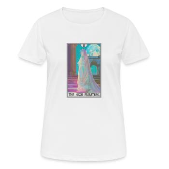 Carte de tarot La Grande Prêtresse La Grande Prêtresse - T-shirt respirant Femme - blanc - Devant - AI Model Female 172 dark (172cm)