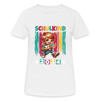 School enrolment for primary school pupils 2024 - Women's Breathable T-Shirt - white - Front - AI Model Female 172 dark (172cm)