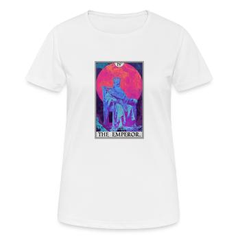 Carte de tarot L’Empereur Le Souverain - T-shirt respirant Femme - blanc - Devant - AI Model Female 172 dark (172cm)