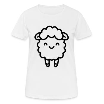sheep - Women's Breathable T-Shirt - white - Front - AI Model Female 172 dark (172cm)