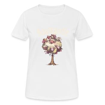 Baumwolle Schafe für einen Schafliebhaber - Frauen T-Shirt atmungsaktiv - Weiß - Vorne - AI Model Female 172 dark (172cm)