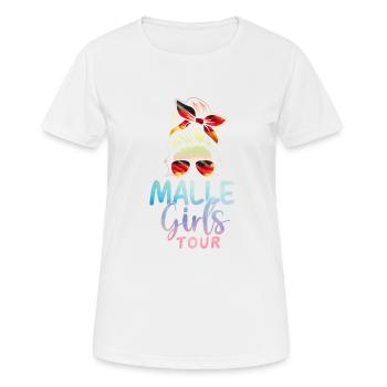 Visite des filles de Malle - T-shirt respirant Femme - blanc - Devant - AI Model Female 172 dark (172cm)