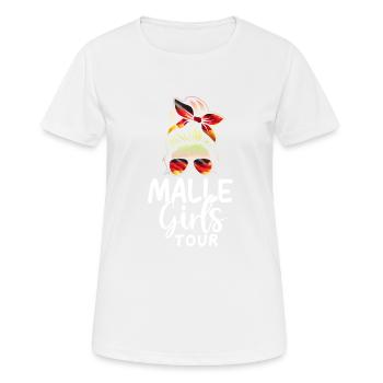 Visite des filles de Malle - T-shirt respirant Femme - blanc - Devant - AI Model Female 172 dark (172cm)