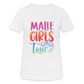 Visite des filles de Malle - T-shirt respirant Femme - blanc - Devant - AI Model Female 172 dark (172cm)
