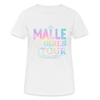 Visite des filles de Malle - T-shirt respirant Femme - blanc - Devant - AI Model Female 172 dark (172cm)