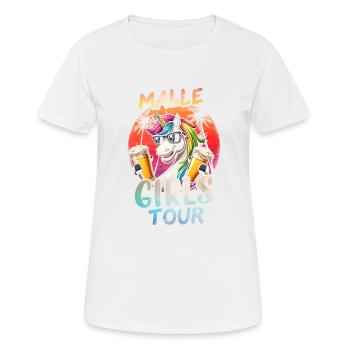 Visite des filles de Malle - T-shirt respirant Femme - blanc - Devant - AI Model Female 172 dark (172cm)