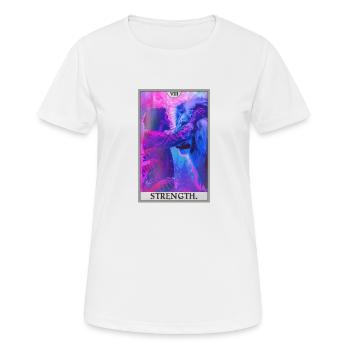 Tarotkarten Tarotkarte Strength Kraft - Frauen T-Shirt atmungsaktiv - Weiß - Vorne - AI Model Female 172 dark (172cm)