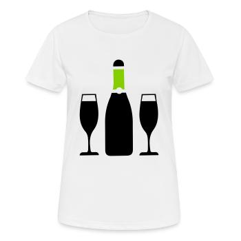 Rotwein Symbol - Frauen T-Shirt atmungsaktiv - Weiß - Vorne - AI Model Female 172 dark (172cm)