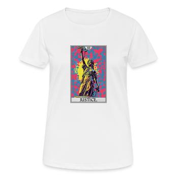 Tarot Cards Tarot Card Justice Justice - Women's Breathable T-Shirt - white - Front - AI Model Female 172 dark (172cm)