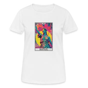 Tarot Cards Tarot Card Justice Justice - Women's Breathable T-Shirt - white - Front - AI Model Female 172 dark (172cm)