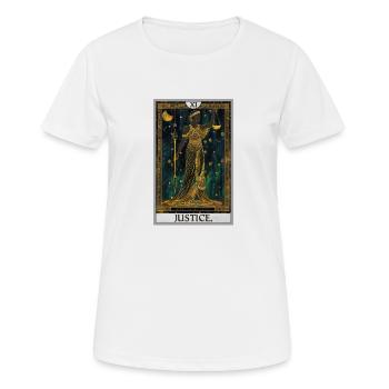 Tarot Cards Tarot Card Justice Justice - Women's Breathable T-Shirt - white - Front - AI Model Female 172 dark (172cm)