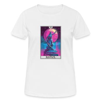 Tarot Cards Tarot Card Justice Justice - Women's Breathable T-Shirt - white - Front - AI Model Female 172 dark (172cm)