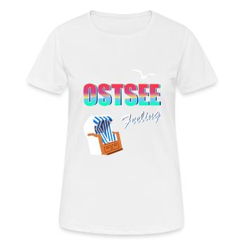 Sensation de la mer Baltique - T-shirt respirant Femme - blanc - Devant - AI Model Female 172 dark (172cm)