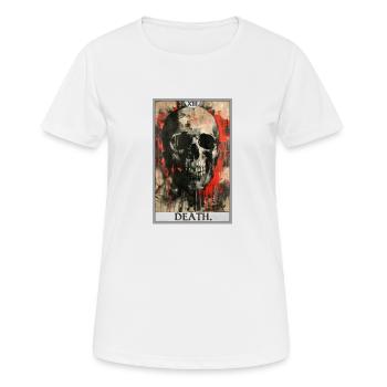 Carte de Tarot, Carte de Tarot, Mort - T-shirt respirant Femme - blanc - Devant - AI Model Female 172 dark (172cm)