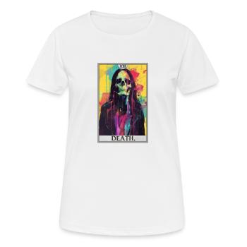 Carte de Tarot, Carte de Tarot, Mort - T-shirt respirant Femme - blanc - Devant - AI Model Female 172 dark (172cm)