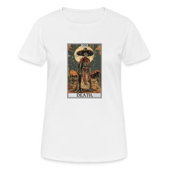 Carte de Tarot, Carte de Tarot, Mort - T-shirt respirant Femme - blanc - Devant - AI Model Female 172 dark (172cm)