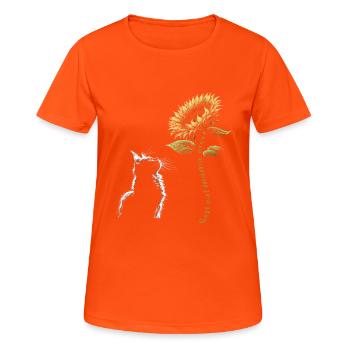 Best Cat Mama Ever - Women's Breathable T-Shirt - neon orange - Front - AI Model Female 172 dark (172cm)