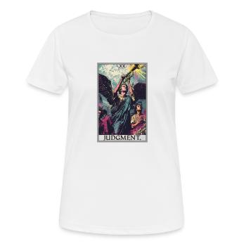 Tarotkarten Tarotkarte 20 Judgment Gericht - Frauen T-Shirt atmungsaktiv - Weiß - Vorne - AI Model Female 172 dark (172cm)