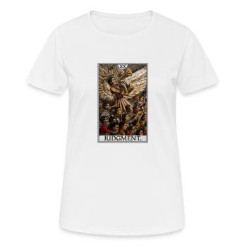 Tarotkarten Tarotkarte 20 Judgment Gericht - Frauen T-Shirt atmungsaktiv - Weiß - Vorne - AI Model Female 172 dark (172cm)