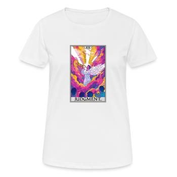 Tarotkarten Tarotkarte 20 Judgment Gericht - Frauen T-Shirt atmungsaktiv - Weiß - Vorne - AI Model Female 172 dark (172cm)