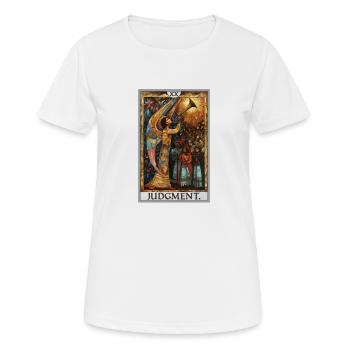 Tarotkarten Tarotkarte 20 Judgment Gericht - Frauen T-Shirt atmungsaktiv - Weiß - Vorne - AI Model Female 172 dark (172cm)