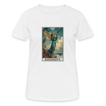 Tarotkarten Tarotkarte 20 Judgment Gericht - Frauen T-Shirt atmungsaktiv - Weiß - Vorne - AI Model Female 172 dark (172cm)