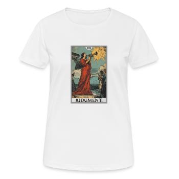 Tarotkarten Tarotkarte 20 Judgment Gericht - Frauen T-Shirt atmungsaktiv - Weiß - Vorne - AI Model Female 172 dark (172cm)