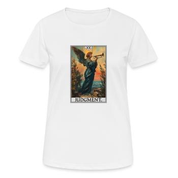 Tarotkarten Tarotkarte 20 Judgment Gericht - Frauen T-Shirt atmungsaktiv - Weiß - Vorne - AI Model Female 172 dark (172cm)