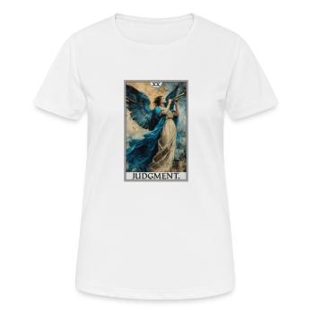 Tarotkarten Tarotkarte 20 Judgment Gericht - Frauen T-Shirt atmungsaktiv - Weiß - Vorne - AI Model Female 172 dark (172cm)