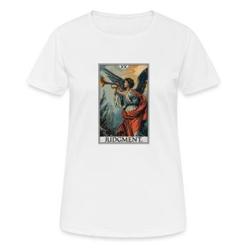 Tarotkarten Tarotkarte 20 Judgment Gericht - Frauen T-Shirt atmungsaktiv - Weiß - Vorne - AI Model Female 172 dark (172cm)