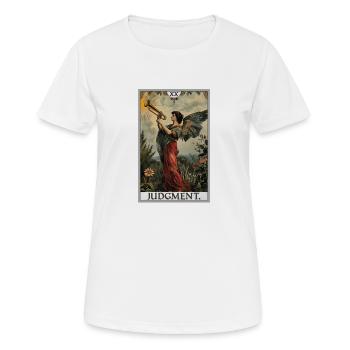 Tarotkarten Tarotkarte 20 Judgment Gericht - Frauen T-Shirt atmungsaktiv - Weiß - Vorne - AI Model Female 172 dark (172cm)