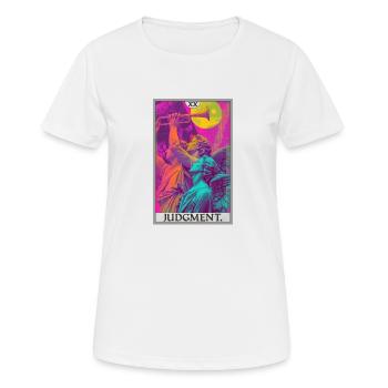 Tarotkarten Tarotkarte 20 Judgment Gericht - Frauen T-Shirt atmungsaktiv - Weiß - Vorne - AI Model Female 172 dark (172cm)